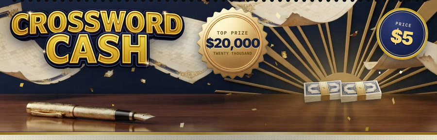 Crossword Cash scratch ticket