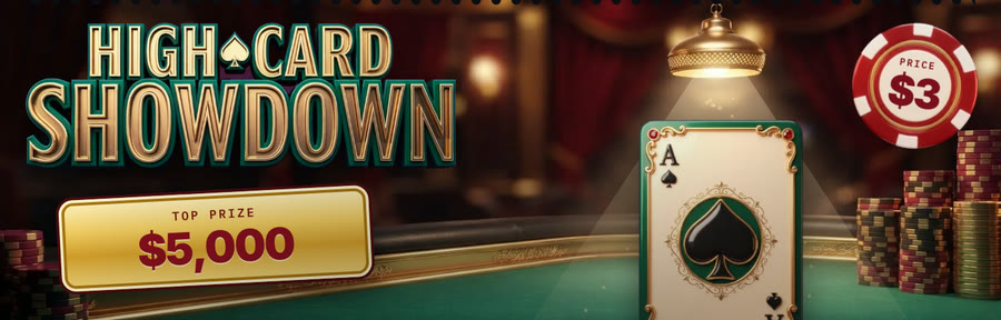 High Card Showdown scratch ticket