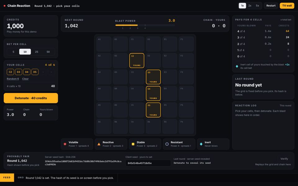 Chain Reaction demo