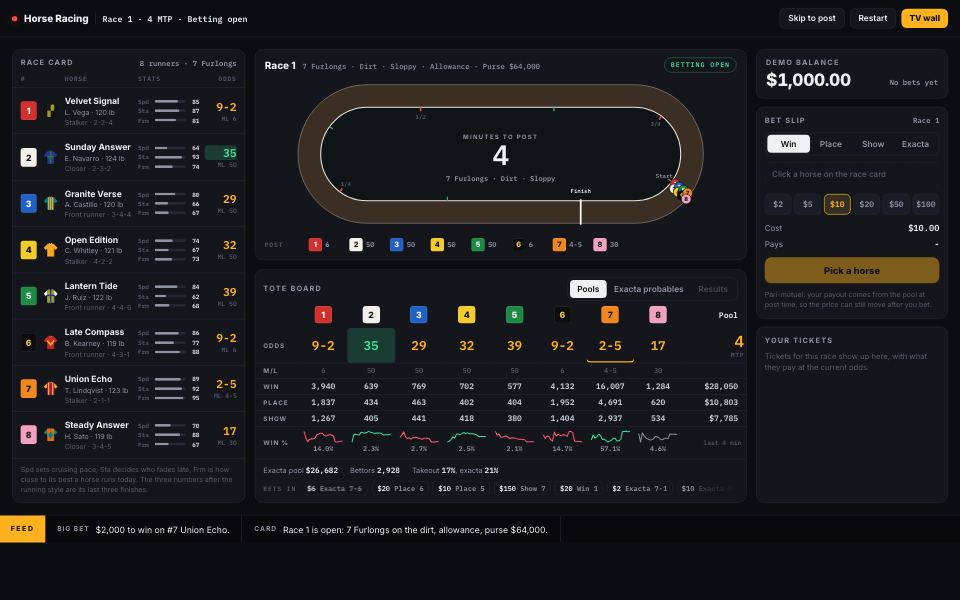 Horse Racing demo