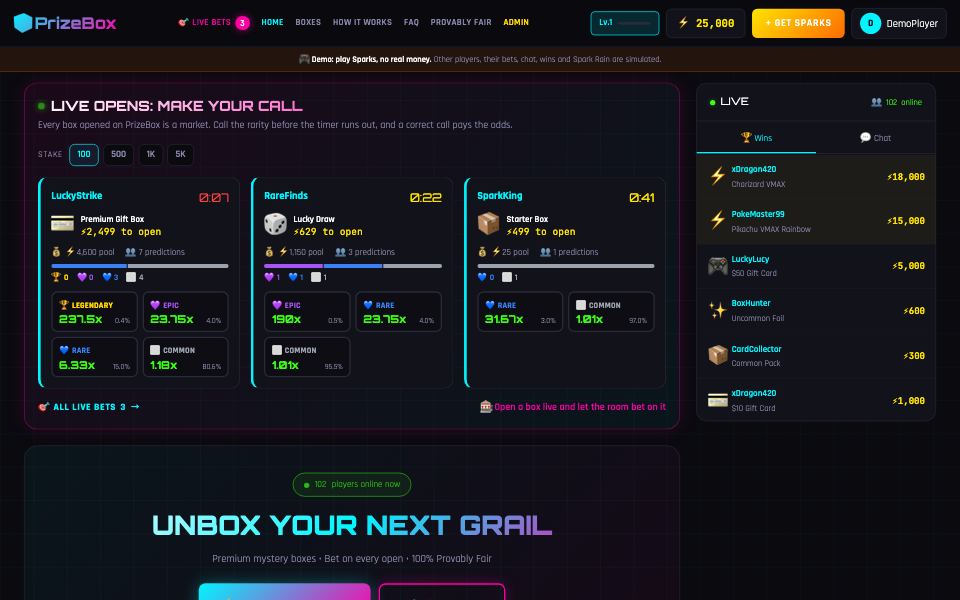 PrizeBox demo
